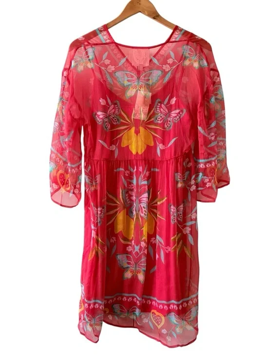 Johnny Was Barbara Silk Mini Dress - Picture 3 of 12